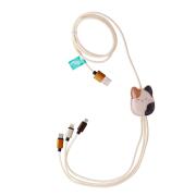 Lazerbuilt Squishmallows Cam the Cat – 3-σε-1 Braided καλώδιο φόρτισης μήκους 1,2 μέτρα