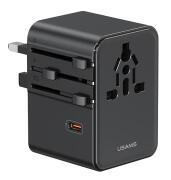 USAMS φορτιστής/αντάπτορας πρίζας CC310 2x USB & 3x USB-C universal 70W μαύρος