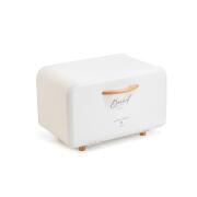 Oriana Ferelli W7507-3/WHITE Ψωμιέρα με Καπάκι Μεταλλική 35.3cm Λευκή
