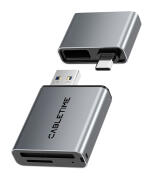 CABLETIME card reader CT-ACCD3-AG για SD & micro SD USB 3.0 5Gbps γκρι