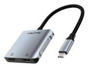 CABLETIME docking station CT-CM2H8K-AG USB/USB-C/2x HDMI 8K 100W γκρι