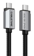 CABLETIME καλώδιο USB-C CT-USB4V2 USB4 240W 80Gbps 8K/60Hz 1m μαύρο