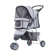 Καρότσι Μεταφοράς Κατοικιδίου 75 x 45 x 97 cm Χρώματος Γκρι PawHut D00-041GY