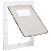 PawHut Cat Flap με σύστημα κλειδώματος για γυαλί, δίχτυ και πόρτες, 38,6x52x1,8 cm - Λευκό D06-113