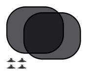 Σκίαστρα αυτοκινήτου DA354 με βεντούζα 44x36.5cm 2τμχ