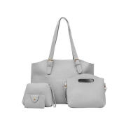 SPM Γυναικείες Τσάντες με Φερμουάρ Σετ 4 τεμαχίων Χρώματος Γκρι DB4600