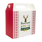 Αναδιπλούμενο Χάρτινο Χριστουγεννιάτικο Κουτί Δώρου 27 x 14 x 23 cm Χρώματος Κόκκινο Party Time DI9064 DI9064-Red