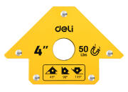 DELI μαγνητική γωνία συγκόλλησης DL-HDW50 με 45°/90°/135° γωνίες 4" 22kg