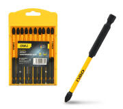 DELI σετ μύτες κατσαβιδιού DL251100 για δραπανοκατσάβιδο σταυρωτές PH2x100mm 10τμχ