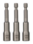 DELI σετ καρυδάκια DL4808T για δραπανοκατσάβιδο μαγνητικά 8mm εξάγωνα 3τμχ