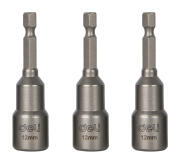 DELI σετ καρυδάκια DL4812T για δραπανοκατσάβιδο μαγνητικά 12mm εξάγωνα 3τμχ