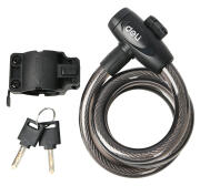 DELI κλειδαριά ποδηλάτου με κλειδί DL508062 Φ12mm 1m μαύρη