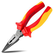 DELI μυτοτσίμπιδο ίσιο ηλεκτρολόγου DL512106 με αντιολισθητικές λαβές VDE 1000V 160mm