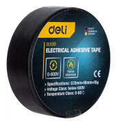 DELI μονωτική ταινία υψηλής αντοχής DL5261 18mm x 9.15m μαύρη