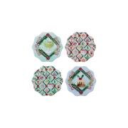 Maxwell & Williams Σουβέρ 10cm Πολύχρωμα Κεραμικά Tis The Season σε Συσκευασία Δώρου -Σετ 4 Τεμαχίω