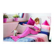 Παιδική Πλεκτή Κουβέρτα Γοργόνα 90 x 70 cm Χρώματος Φούξια SPM DYN-MermaidMini HPNK