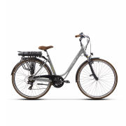 Egoboo Γυναικείο Ηλεκτρικό Ποδήλατο Πόλης με 7 Ταχύτητες Nostalgic 28" Cool Grey