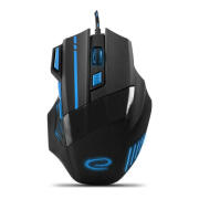 Ενσύρματο Οπτικό Ποντίκι Gaming με 7 Πλήκτρα USB 2400 DPI MX201 Wolf Χρώματος Μαύρο - Μπλε Esperanza EGM201B