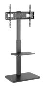 BRATECK βάση δαπέδου FS32-46 για τηλεόραση 37-75" έως 40kg με ράφι