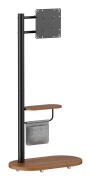 BRATECK βάση τηλεόρασης δαπέδου FS54-22T-02W 17-43" έως 15kg με ράφι & ροδάκια μαύρη