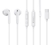 CELEBRAT earphones με μικρόφωνο G39 USB-C σύνδεση 14mm 1.2m λευκά