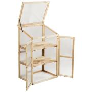 Costway Μικρό Ξύλινο Θερμοκήπιο 3 Επιπέδων 76x47x110εκ. GT4128