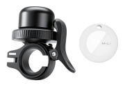 MILI κουδούνι ποδηλάτου με smart tag MiTag Duo iOS & Android Bluetooth tracker μαύρο/λευκό
