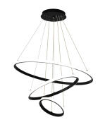 Powertech Κρεμαστό Φωτιστικό Ρυθμιζόμενο LED με Ψυχρό Λευκό Φως 60x60εκ. Μαύρο