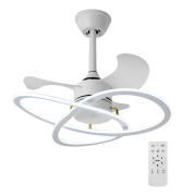 Powertech Ανεμιστήρας Οροφής LED 96W Ø60x25cm HLL-0175 Λευκός