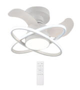 Powertech Ανεμιστήρας Οροφής HLL-0177 με LED Φως 96W Ø60x28cm Λευκός