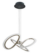 POWERTECH LED φωτιστικό οροφής HLL-0205 40W 4000K Φ53x120cm οπάλ χρυσό/μαύρο