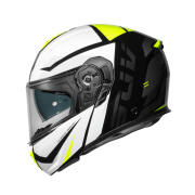 CMS SUV STRADALE Κράνος ανοιγόμενο λευ/κιτρ/μαυ XXL