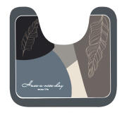 HOME USE πατάκι μπάνιου HUH-0215 αντιολισθητικό 50x40cm 3.5mm πάχος πολύχρωμο