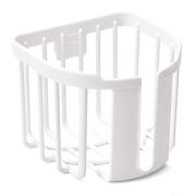 HOME USE επιτοίχια χαρτοθήκη μπάνιου HUH-0223 με αυτοκόλλητο 11x14x13.5cm λευκή