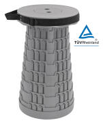 POWERTECH πτυσσόμενο καρεκλάκι HUH-0231 αντοχή έως 250kg 25.5x45cm γκρι