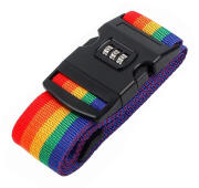 HOME USE ιμάντας βαλίτσας HUH-0241 με λουκέτο συνδυασμού ρυθμιζόμενος 2m πολύχρωμος