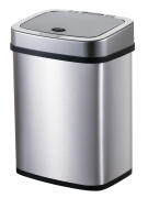 HOME USE κάδος απορριμμάτων HUH-0256 με φωτοκύτταρο ανοξείδωτο ατσάλι 15lt ασημί