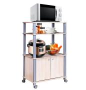 Costway Τρόλεϊ Κουζίνας με Ράφια και Ρόδες 60 x 40 x 98 εκ. HW60180OA