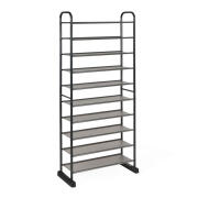 Costway Μεταλλική Παπουτσοθήκη με 10 Ράφια 66 x 29 x 152 cm HW63424