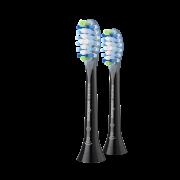 Philips Sonicare Ανταλλακτικές Κεφαλές βουρτσίσματος 2 τεμαχίων Premium Plaque Defence μαύρο