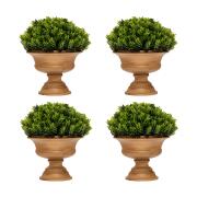 Costway Σετ 4 Τεχνητών Μίνι Φυτών σε Γλάστρες HZ10096GN-4