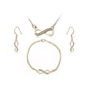 Timothy Stone Σετ Κοσμήματα 4 τμχ Χρώματος Χρυσό με Κρύσταλλα Swarovski® Blanc