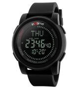 INTIME Ρολόι χειρός Comp-01 πυξίδα World time El φωτισμός μαύρο