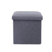 Σκαμπό Αναδιπλούμενο Linen με Αποθηκευτικό Χώρο 30x30x30 cm Γκρι