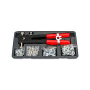 Kraft&Dele Σετ Πριτσιναδόρος Σπειρωμάτων Χειρός M3-M8 με Πριτσίνια 106 τμχ KD-10555