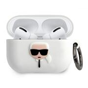 Karl Lagerfeld Θήκη προστασίας από σιλικόνη για Apple Airpods Pro (Λευκό - KLACAPSILGLWH)
