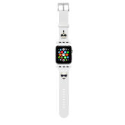 Karl Lagerfeld "Karl &amp; Choupete's Head" Collection Λουράκι για Apple Watch 4/5/6/7/SE 38/40/41mm (Λευκό - KLAWMSLCKW)