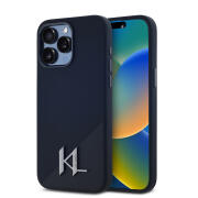 Karl Lagerfeld MagSafe Initial Metal Logo Silicone Case Θήκη προστασίας από σιλικόνη  – iPhone 15 Pro Max (Μαύρο – KLHMP15XSCMKMPCK)