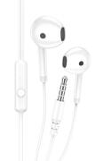 KAKUSIGA earphones με μικρόφωνο KSC-1301 3.5mm σύνδεση 14mm 1.1m λευκά