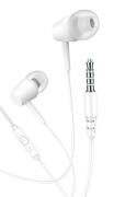 KAKUSIGA earphones με μικρόφωνο KSC-1303 3.5mm σύνδεση 10mm 1.1m λευκά